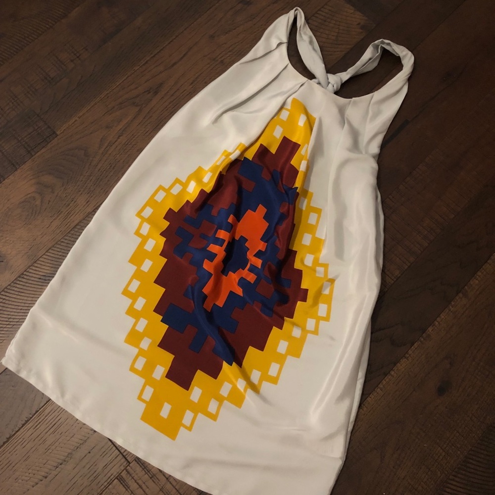 Vero Moda geometric mini silk dress